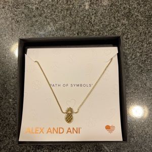 Alex and Ani: Pineapple 14k gold necklace